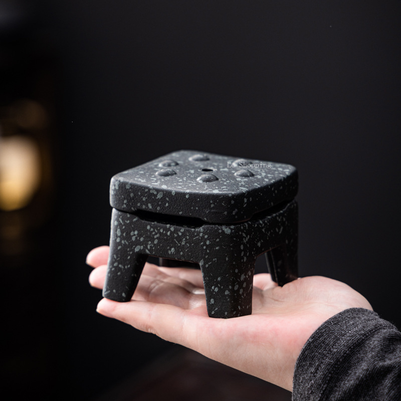 Zen Candle Supplies - Bluestone/retro quadrado queimador de incenso cerâmica