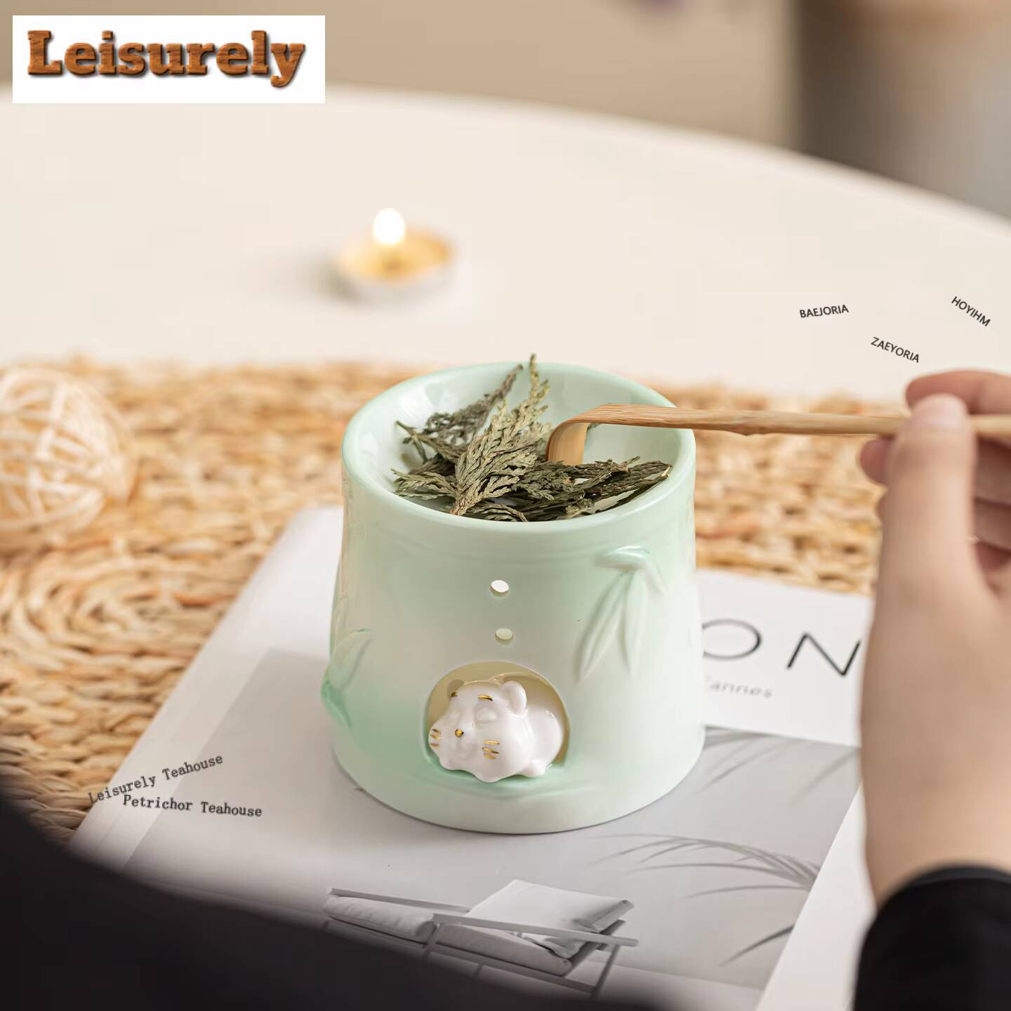 Suporte de Incenso de Bambu pa - Zen Candle Supplies avaliação e preço